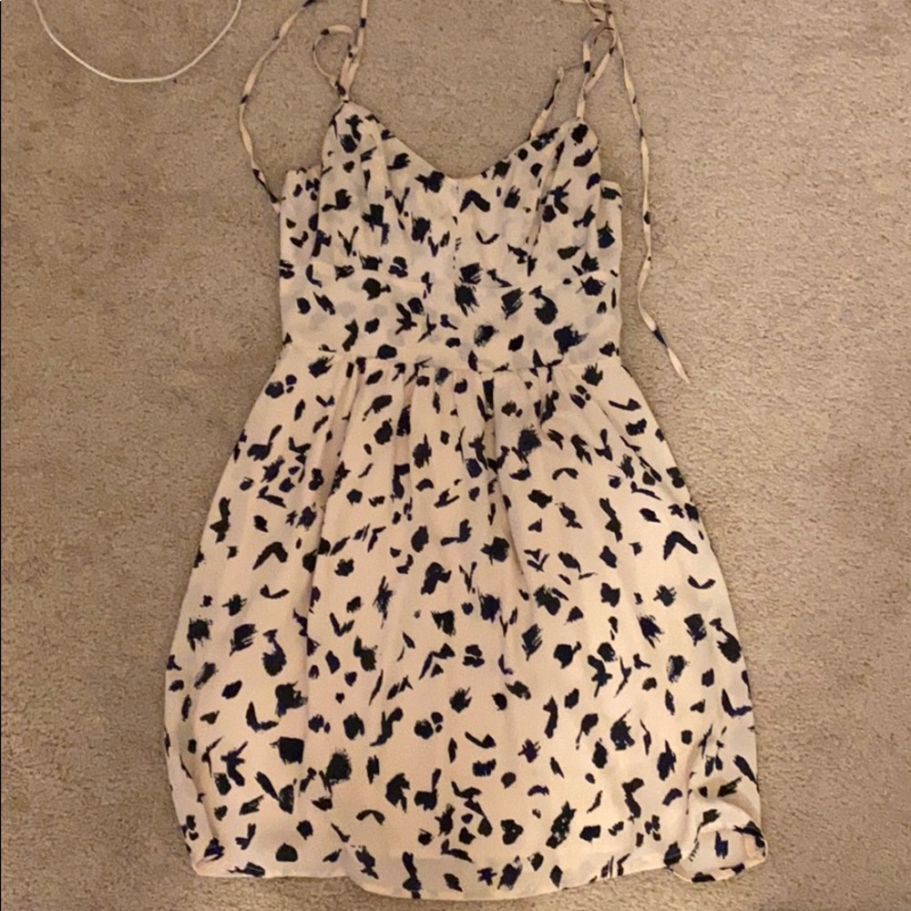 Aqua strappy mini dress